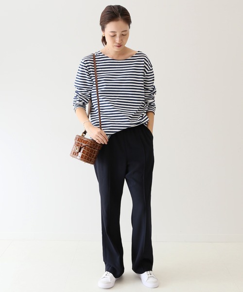 SLOBE IENA（スローブイエナ）の「ピンタックセミフレアパンツ【ウエストゴム/手洗い可能】◆（その他パンツ・レディース・ブラック/ブラック系その他・36/38）」の20枚目の写真