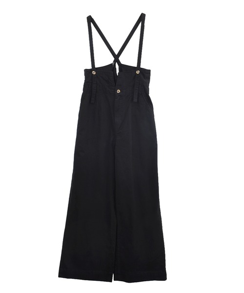 セール】ハイウエストサス付ワイドパンツ（つなぎ/オールインワン