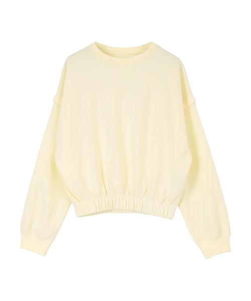 SEA DRESS(シードレス)の「裏毛ショートデザインヨガトップス(Tシャツ/カットソー・レディース・杢グレー/ピンク/オフホワイト・M/L)」の5枚目の写真