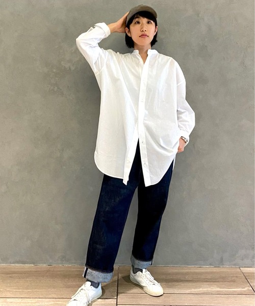 JOURNAL STANDARD LUXE（ジャーナルスタンダード　ラックス）の「アソート スタンドシャツ（シャツ/ブラウス・レディース・ホワイト/ネイビー/コバルトブルー・FREE）」の11枚目の写真