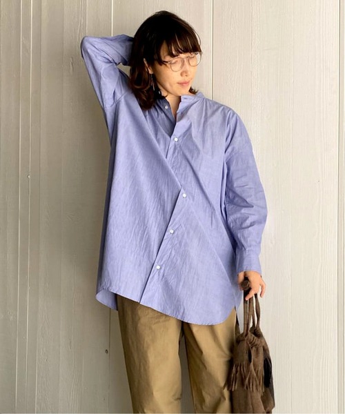 JOURNAL STANDARD LUXE（ジャーナルスタンダード　ラックス）の「アソート スタンドシャツ（シャツ/ブラウス・レディース・ホワイト/ネイビー/コバルトブルー・FREE）」の17枚目の写真
