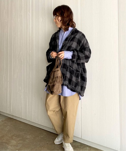 JOURNAL STANDARD LUXE（ジャーナルスタンダード　ラックス）の「アソート スタンドシャツ（シャツ/ブラウス・レディース・ホワイト/ネイビー/コバルトブルー・FREE）」の22枚目の写真