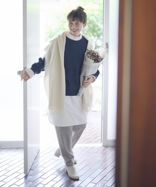 studio CLIP（スタディオクリップ）の「【満点いつものパンツ】柔らかストレッチイージーパンツ[プラスサイズ]（その他パンツ・レディース・ラベンダー/グリーン/ブルー/モカ/スモーク/オフホワイト/マスタード/カーキ/イエロー系その他/ダークグレー・LARGE/SMALL/XX-LARGE/X-LARGE/XXX-LARGE/MEDIUM）」の18枚目の写真