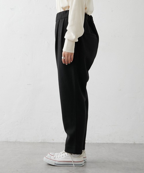 PUAL CE CIN（ピュアルセシン）の「圧縮ジャージテーパードパンツ（その他パンツ・レディース・チャコールグレー/ブラック/オートミール・FREE）」の8枚目の写真