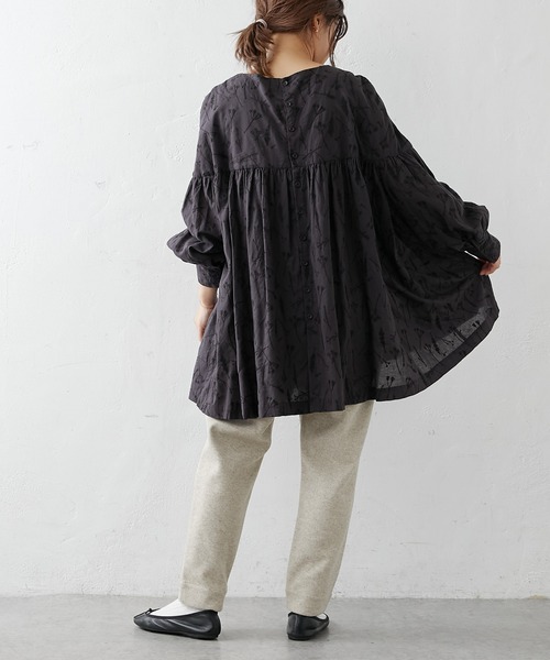 PUAL CE CIN（ピュアルセシン）の「圧縮ジャージテーパードパンツ（その他パンツ・レディース・チャコールグレー/ブラック/オートミール・FREE）」の13枚目の写真