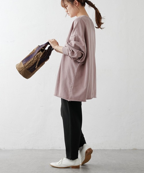 PUAL CE CIN（ピュアルセシン）の「圧縮ジャージテーパードパンツ（その他パンツ・レディース・チャコールグレー/ブラック/オートミール・FREE）」の14枚目の写真