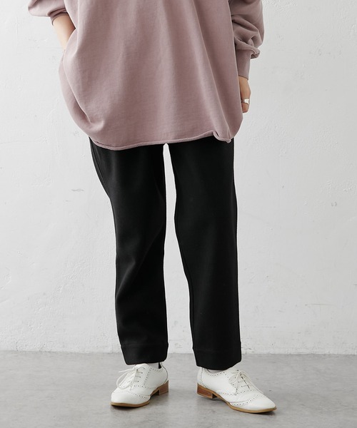 PUAL CE CIN（ピュアルセシン）の「圧縮ジャージテーパードパンツ（その他パンツ・レディース・チャコールグレー/ブラック/オートミール・FREE）」の10枚目の写真