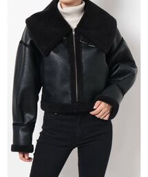 MURUA | オーバーカラーショートフェイクムートン(ムートンコート)