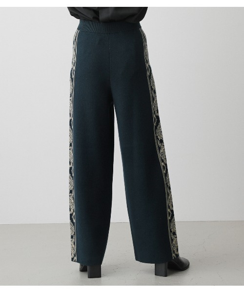 AZUL by moussy（アズールバイマウジー）の「DAMASK PATTERN KNIT PANTS/ダマスクパターンニットパンツ（その他パンツ・レディース・ブラック系その他/グリーン系その他・SMALL/MEDIUM）」の17枚目の写真