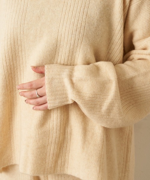 TERRITOIRE（テリトワール）の「■別注■【Miller/ミラー】針抜きニットプルオーバー（ルームウェア/パジャマ・レディース・ブラウン/アイボリー・FREE）」の22枚目の写真