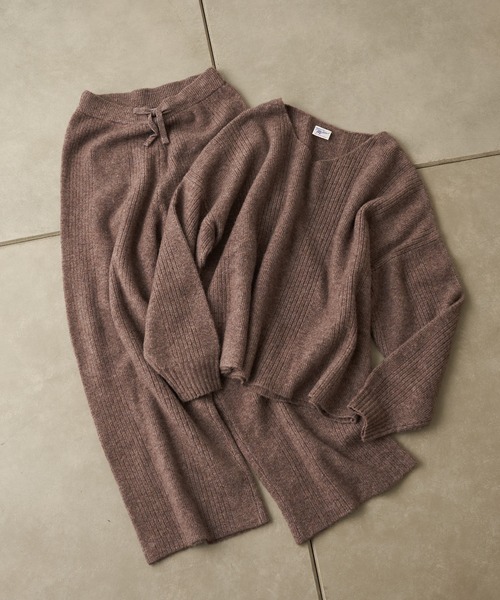 TERRITOIRE（テリトワール）の「■別注■【Miller/ミラー】針抜きニットプルオーバー（ルームウェア/パジャマ・レディース・ブラウン/アイボリー・FREE）」の16枚目の写真