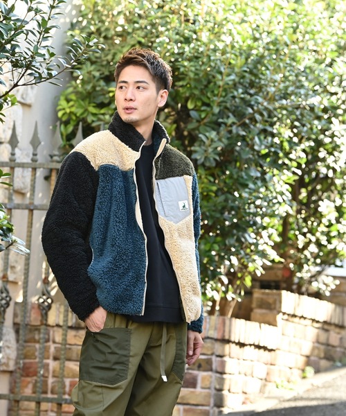 Mac-House（マックハウス）の「CAPTAIN STAG キャプテンスタッグ ボアスタンドジャケット（その他アウター・メンズ・ブラック/ベージュ/ネイビー・M/L/XL）」の3枚目の写真