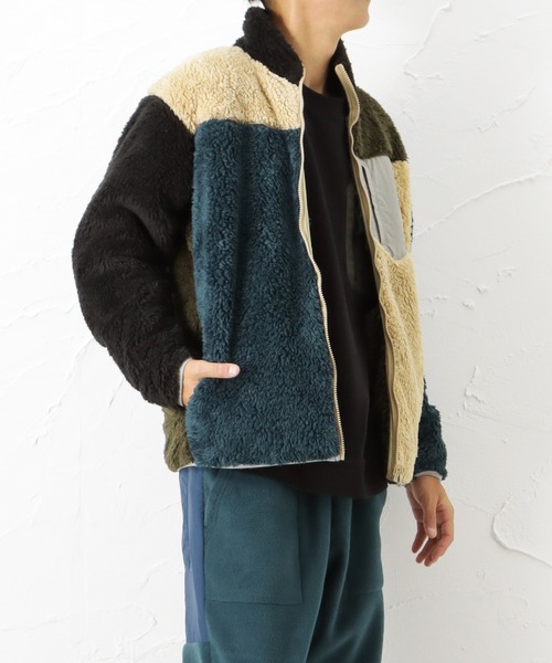 Mac-House（マックハウス）の「CAPTAIN STAG キャプテンスタッグ ボアスタンドジャケット（その他アウター・メンズ・ブラック/ベージュ/ネイビー・M/L/XL）」の5枚目の写真