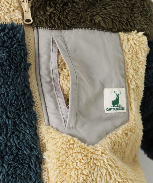 Mac-House（マックハウス）の「CAPTAIN STAG キャプテンスタッグ ボアスタンドジャケット（その他アウター・メンズ・ブラック/ベージュ/ネイビー・M/L/XL）」の15枚目の写真