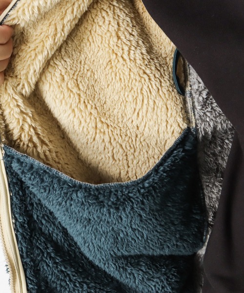 Mac-House（マックハウス）の「CAPTAIN STAG キャプテンスタッグ ボアスタンドジャケット（その他アウター・メンズ・ブラック/ベージュ/ネイビー・M/L/XL）」の17枚目の写真