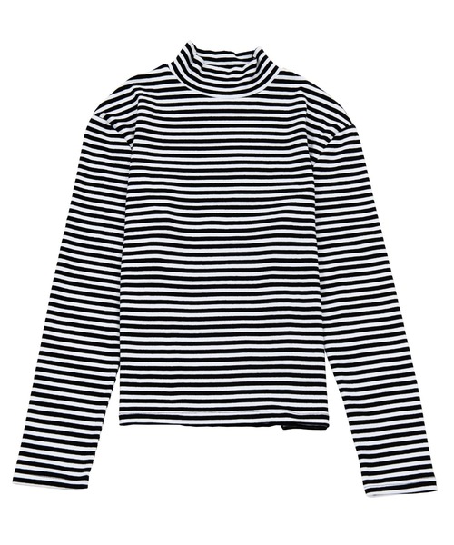 PUNYUS（プニュズ）の「ボーダーハイネックロンT（Tシャツ/カットソー・レディース・ホワイト・3/2/1/4）」の6枚目の写真