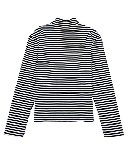 PUNYUS（プニュズ）の「ボーダーハイネックロンT（Tシャツ/カットソー・レディース・ホワイト・3/2/1/4）」の2枚目の写真