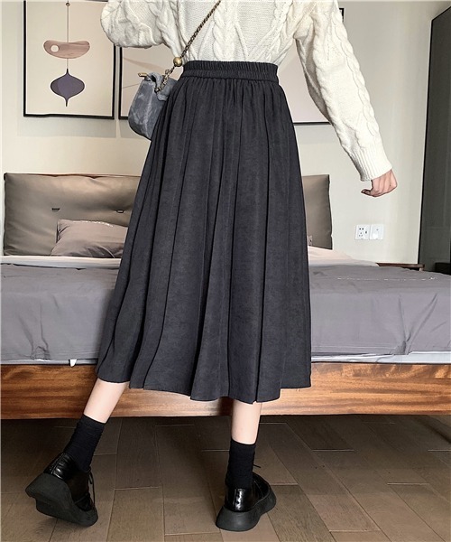 FREE STYLISTS（フリー スタイリスト）の「春新品　プリーツスカート（スカート・レディース・グリーン/ブラウン/ブラック/ボルドー/グレー/ライトベージュ・M/S/L）」の16枚目の写真