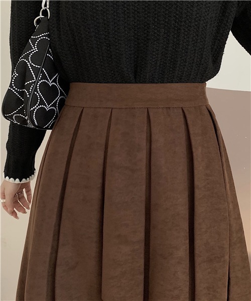 FREE STYLISTS（フリー スタイリスト）の「春新品　プリーツスカート（スカート・レディース・グリーン/ブラウン/ブラック/ボルドー/グレー/ライトベージュ・M/S/L）」の21枚目の写真