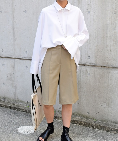 Marient（マリエント）の「T/RデザインステッチオーバーBL（シャツ/ブラウス・レディース・ブラウン/ブラック/ホワイト・FREE）」の4枚目の写真