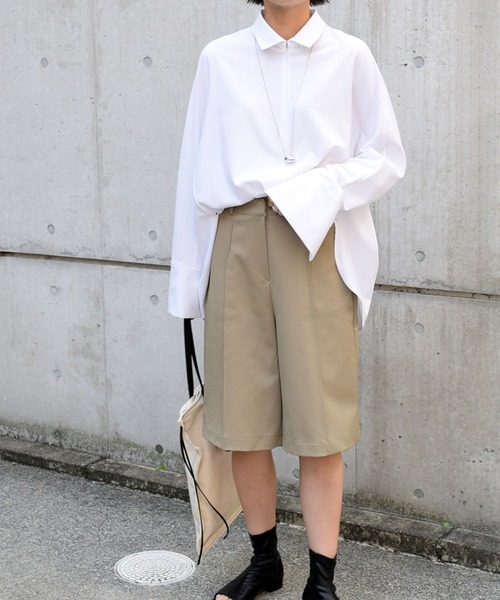 Marient（マリエント）の「T/RデザインステッチオーバーBL（シャツ/ブラウス・レディース・ブラウン/ブラック/ホワイト・FREE）」の5枚目の写真