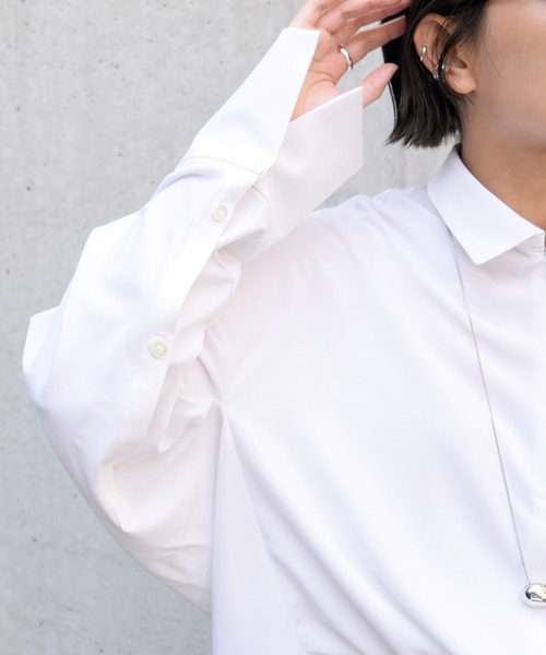 Marient（マリエント）の「T/RデザインステッチオーバーBL（シャツ/ブラウス・レディース・ブラウン/ブラック/ホワイト・FREE）」の8枚目の写真