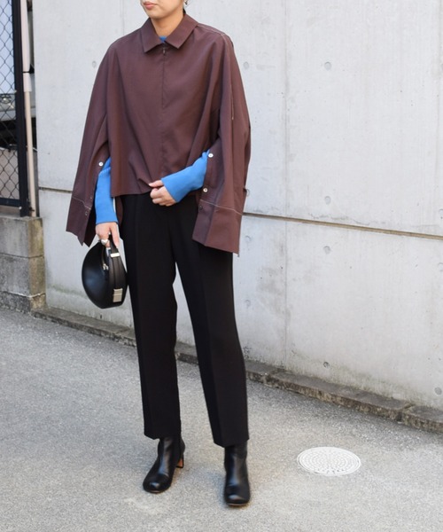 Marient（マリエント）の「T/RデザインステッチオーバーBL（シャツ/ブラウス・レディース・ブラウン/ブラック/ホワイト・FREE）」の12枚目の写真