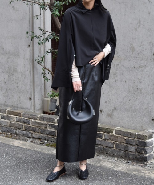 Marient（マリエント）の「T/RデザインステッチオーバーBL（シャツ/ブラウス・レディース・ブラウン/ブラック/ホワイト・FREE）」の18枚目の写真