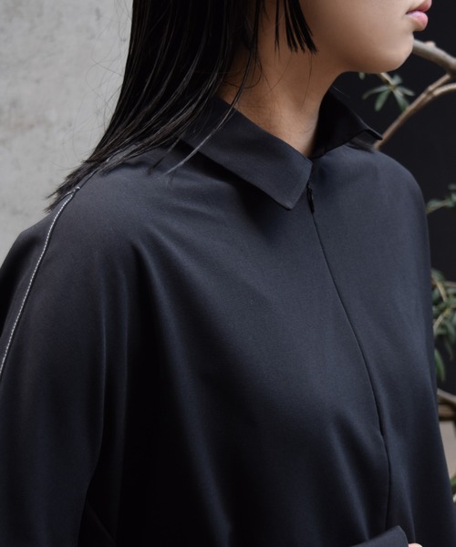 Marient（マリエント）の「T/RデザインステッチオーバーBL（シャツ/ブラウス・レディース・ブラウン/ブラック/ホワイト・FREE）」の21枚目の写真