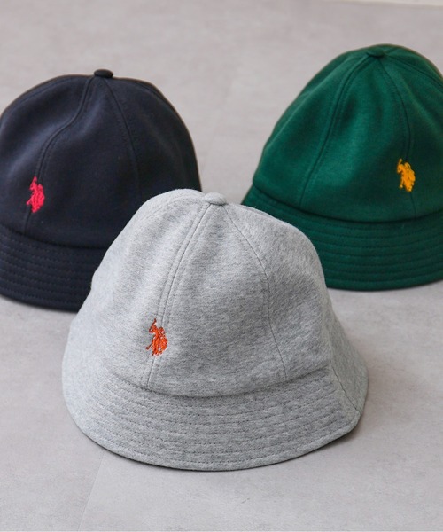 U.S. POLO ASSN.（ユーエスポロアッスン）の「1ポイント刺繍裏毛メトロハット（ハット・メンズ・グレー/ブラック/グリーン・FREE）」の3枚目の写真
