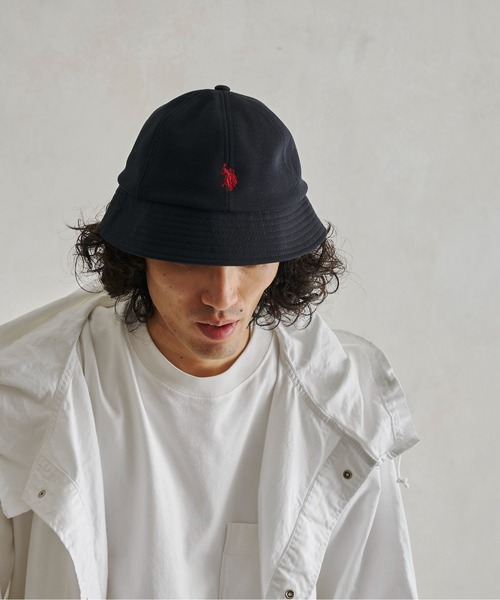 U.S. POLO ASSN.（ユーエスポロアッスン）の「1ポイント刺繍裏毛メトロハット（ハット・メンズ・グレー/ブラック/グリーン・FREE）」の15枚目の写真