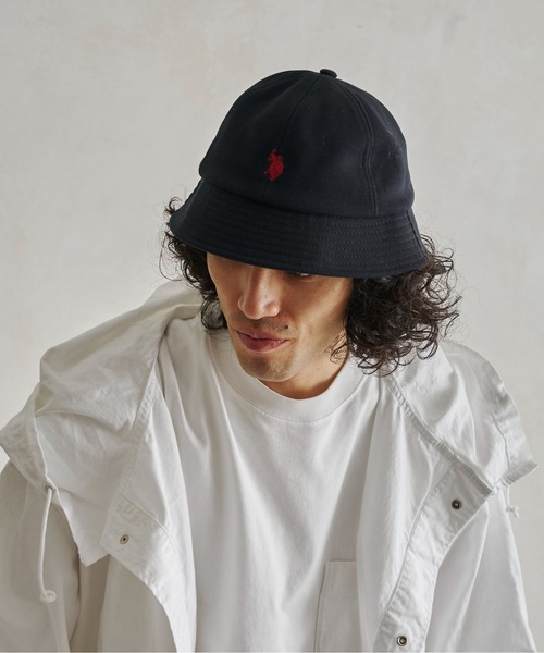 U.S. POLO ASSN.（ユーエスポロアッスン）の「1ポイント刺繍裏毛メトロハット（ハット・メンズ・グレー/ブラック/グリーン・FREE）」の7枚目の写真