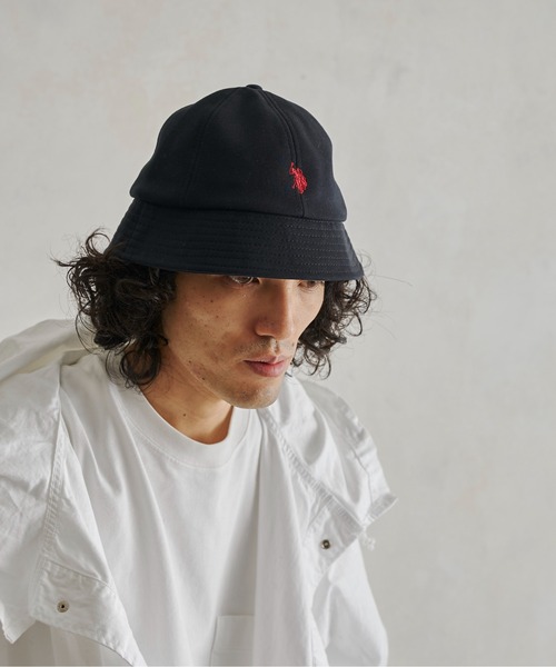 U.S. POLO ASSN.（ユーエスポロアッスン）の「1ポイント刺繍裏毛メトロハット（ハット・メンズ・グレー/ブラック/グリーン・FREE）」の4枚目の写真