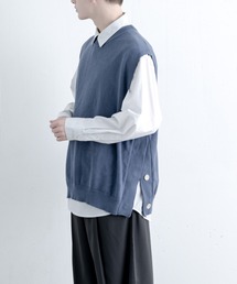 melt. | サイドスリットボタン リラックスニットベスト / side slit button relux KNIT VEST.(ベスト)