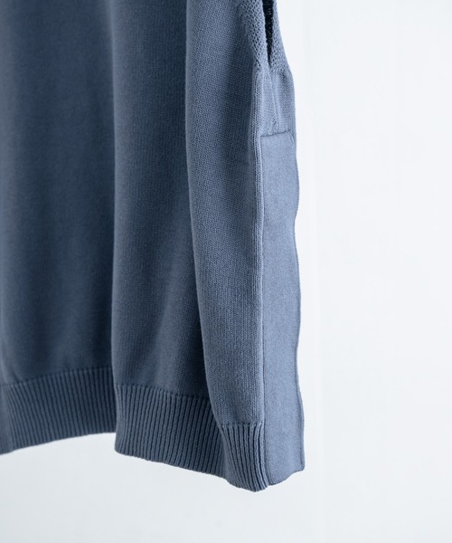 melt.（メルト）の「サイドスリットボタン リラックスニットベスト / side slit button relux KNIT VEST.（ベスト・メンズ・グレイッシュベージュ/グレイッシュブルー・SMALL/MEDIUM/LARGE）」の14枚目の写真