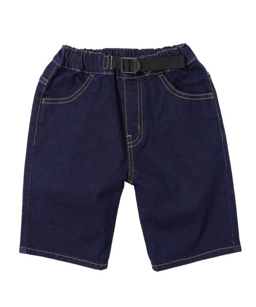 devirock（デビロック）の「楽デニム ウエストベルト付ハーフパンツ（デニムパンツ・キッズ・ワンウォッシュ/ネイビー/サックスブルー・100cm/120cm/130cm/140cm/150cm/110cm/160cm）」の11枚目の写真