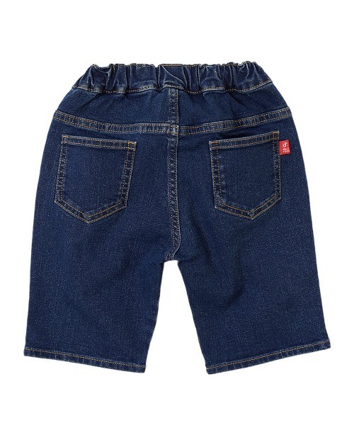 devirock（デビロック）の「楽デニム ウエストベルト付ハーフパンツ（デニムパンツ・キッズ・ワンウォッシュ/ネイビー/サックスブルー・100cm/120cm/130cm/140cm/150cm/110cm/160cm）」の8枚目の写真