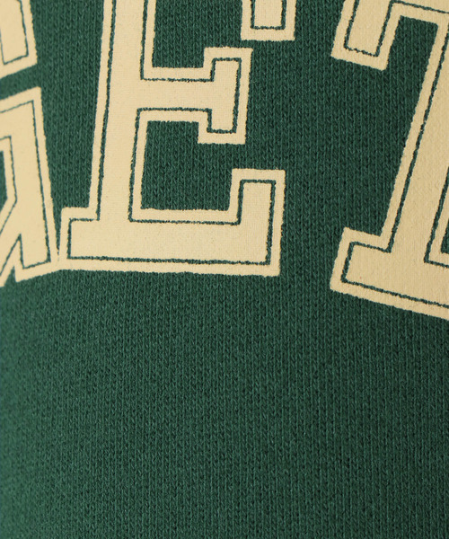 VENCEEXCHANGE（ヴァンスエクスチェンジ）の「裏起毛カレッジロゴクロップドプルオーバー（スウェット・レディース・オフホワイト/ブラック/グリーン・M）」の5枚目の写真