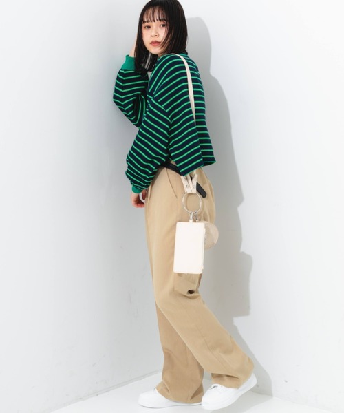 nemne store（ネンネストア）の「マルチボーダーヘンリーリブロンT（Tシャツ/カットソー・レディース・ブルー/グリーン/ピンク・フリー）」の22枚目の写真