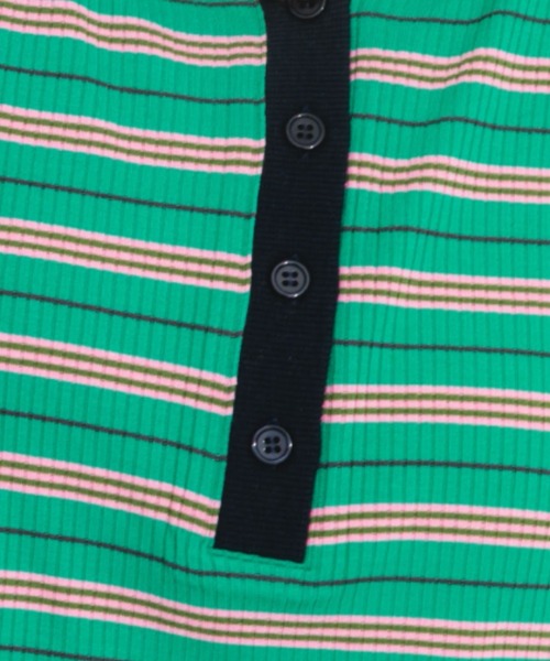 nemne store（ネンネストア）の「マルチボーダーヘンリーリブロンT（Tシャツ/カットソー・レディース・ブルー/グリーン/ピンク・フリー）」の7枚目の写真