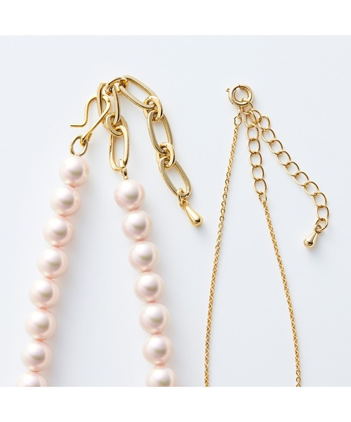 IEDIT（イディット）の「ＩＥＤＩＴ　ほんのりピンクな貝パール＆コインネックレスセット〈ゴールド〉（ネックレス・レディース・ピンク・ONE SIZE）」の11枚目の写真