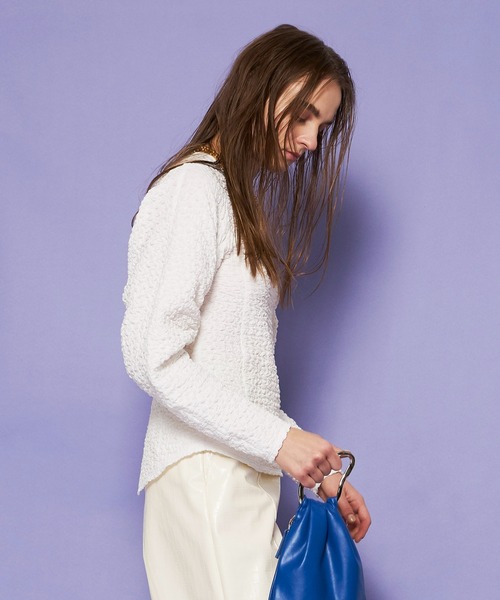 【タグ付き・即日発送】maison special フクレジャガードトップ MAISON SPECIAL(メゾンスペシャル)｜Floating Jacquard Camisole Tops
