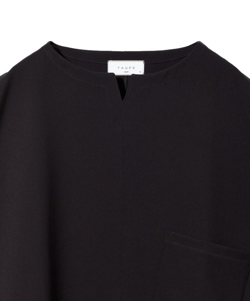 TAUPE(トープ)の「TAUPE/トープ/リラクションフレンチスリーブTEE(Tシャツ/カットソー・メンズ・ブラック/ベージュ・2/3)」の8枚目の写真