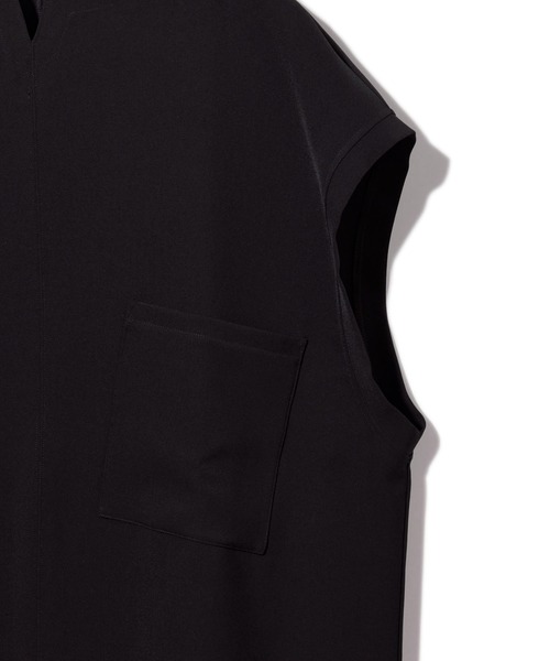 TAUPE(トープ)の「TAUPE/トープ/リラクションフレンチスリーブTEE(Tシャツ/カットソー・メンズ・ブラック/ベージュ・2/3)」の9枚目の写真
