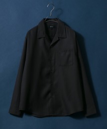 ANPAS Exclusive Oversized Twill Open-Collar Shirt (Long Sleeve) /アンパス別注 ツイル オーバーサイズ オープンカラーシャツ / 長袖シャツ メンズ 開襟シャツ