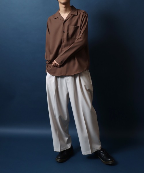 セール】ANPAS Twill Fabric Oversized Open Collar Shirt/別注 ツイル
