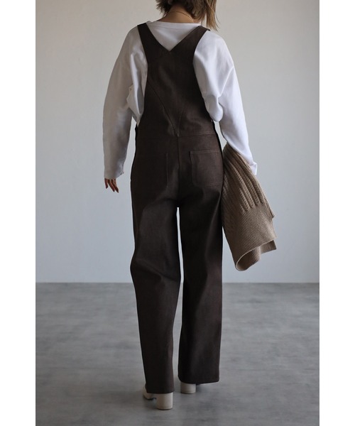 Bonjour Sagan（ボンジュールサガン）の「フロントスリットデニムサロペット（サロペット/オーバーオール・レディース・ブラック/ブラウン・FREE）」の14枚目の写真