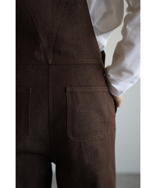 Bonjour Sagan（ボンジュールサガン）の「フロントスリットデニムサロペット（サロペット/オーバーオール・レディース・ブラック/ブラウン・FREE）」の19枚目の写真