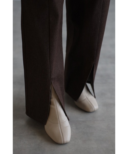 Bonjour Sagan（ボンジュールサガン）の「フロントスリットデニムサロペット（サロペット/オーバーオール・レディース・ブラック/ブラウン・FREE）」の20枚目の写真