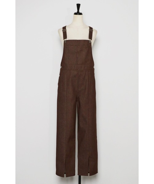 Bonjour Sagan（ボンジュールサガン）の「フロントスリットデニムサロペット（サロペット/オーバーオール・レディース・ブラック/ブラウン・FREE）」の22枚目の写真